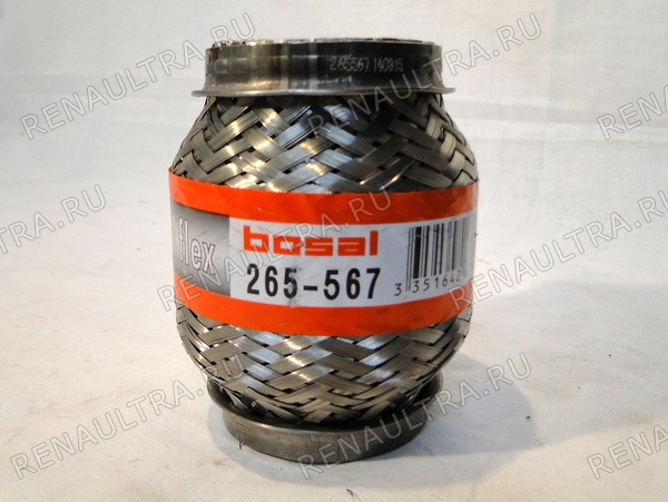 Фото запчасти рено renault parts, nissan ниссан: Гофра Код производителя 265-567 Производитель Bosal 